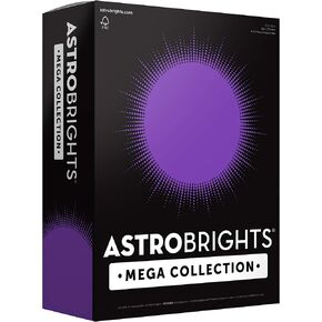 Astrobrights Mega Collection, Colored Paper, Ultra Purple, 625 Sheets, 24 lb/89 gsm, 8.5" x 11" - MORE SHEETS! (91691) in Saudi Arabia