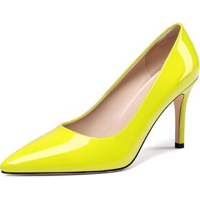 KUOARN Heels for Women Pointed Toe Heels Slip On Dress Shoes Pumps | 3.5 Inch Stiletto Pumps Closed Toe Dress Shoes for Wedding Office Party, Comfortable Heels for Women Cushioned High Heels in Kuwait