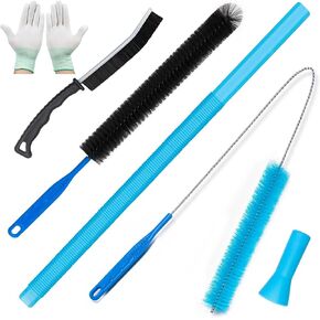 Dryer Vent Cleaner Kit with Dryer Vacuum Hose Attachment Suitable for Most Vacuum Cleaners, Twrrnbv Dryer Cleaner Lint Brush Remover, Duct Cleaning Tool for Laundry Room, Cleaning Accessories (Black) in Kuwait