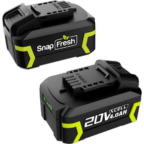 SnapFresh 20V 4.0Ah Battery - 2 Pack (Not Compatible with Other Brands) | UL Certificated, ONLY for 20V Platform, All SnapFresh 20V Platform tools Compatible, 100-Min Fast Charge, LED Power Indicator in Saudi Arabia