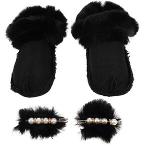 1pair Fleece Lined Warmth Detachable Plush Liners for Winter Shoes Windproof Boot Insoles Furry Slippers Inserts in Kuwait