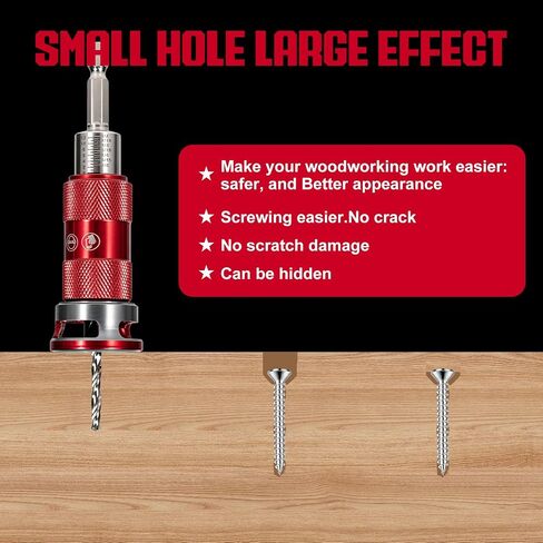 5 Pcs Countersink Drill Bit Set with Aluminum Alloy Depth Stop,Semi-Automatic HSS M2 Countersink Drill Bits 1/8 9/64" 5/32" Drill+3/8" 82° Counter-Bore,11/64" 3/16" Drill+ 1/2" 82° Counter Bore in Kuwait