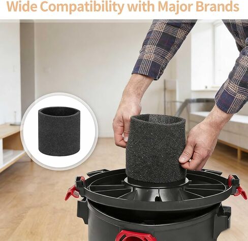 90585 Foam Sleeve VF2001 Replacements Compatible with Most Wet/Dry Vacuum Cleaners 5 Gallon and Above, Vacuum Foam Screen, Replace Part 9058500 (2) in Kuwait