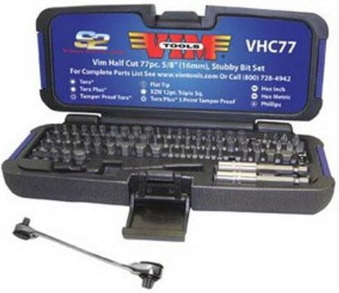 VIM Tool VHC77 77-Piece Half Cut Stubby Bit Set in Kuwait