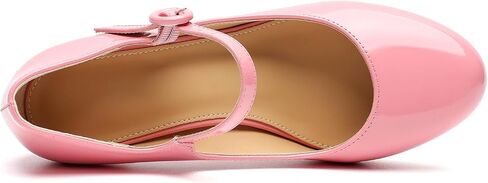 Women's Mary Jane Pumps Low Heels Closed Chunky Block Ankle Strap Office Work Church Wedding Shoes in Saudi Arabia