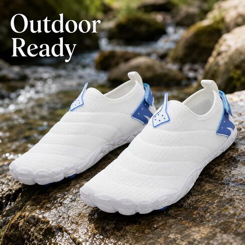 Men Women Barefoot Water Shoes Quick Dry Non Slip Mesh Aqua Socks Beach Swim in Kuwait