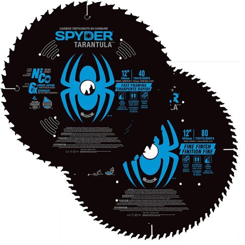 Spyder 2-Piece 12-Inch 40 and 80-Tooth Saw Blade Set for Wood (13067CA) in Kuwait