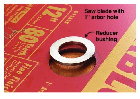 2 Pack 1" x 5/8" Arbor Bushing Saw Blade Adapter Ring 1.5mm Thick in Kuwait