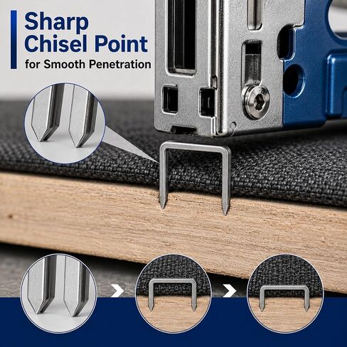 13 Series Staples, 22 Gauge, Galvanized, 3/8" Crown x 1/4" Leg, 2500 Pcs | 22G galvanized fine wire staples, Fits 13-series tackers; ideal for upholstery, fabric, cabinet backing, wood fastening in Kuwait