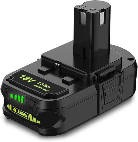 BatPower 4.0Ah 18V Battery Replacement Compatible with Ryobi 18 Volt Cordless Tools, High Performance Compact Battery Pack for 18V Drills, Impact Drivers and Fans (1 Pack) in Kuwait