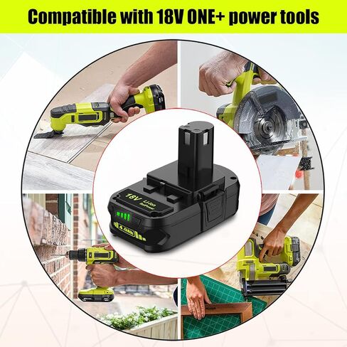 BatPower 4.0Ah 18V Battery Replacement Compatible with Ryobi 18 Volt Cordless Tools, High Performance Compact Battery Pack for 18V Drills, Impact Drivers and Fans (1 Pack) in Kuwait