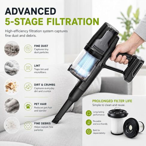 Replacement parts for Bissell Cleanview XR Pet 200W / XR 300W Powerlifter Turbo Cordless Stick Vacuum Cleaners, Accessory kits with 2 Brush Roll Bundle and 2 Filters in Kuwait