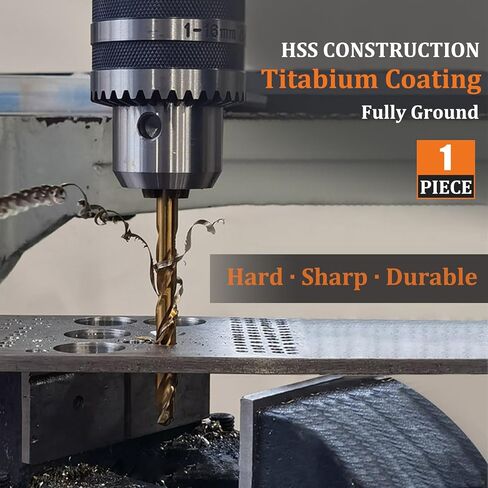 5/16" Metric Cobalt Drill Bits, M42 HSS Metal Drill Bit Set for Hardened Steel, Cast Iron, Wood and Plastic, 135 Degree Split Point, 1 Pcs in Kuwait