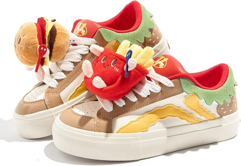 Tuopin Women Fashion Sneakers Casual Sneakers for Women Colorful Women's Shoes Hamburger Shoes Unique Design Shoes for Ladies Non-Slip Women's Shoes in Kuwait