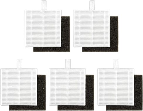 (5 Pack) T20+, T25+, T30+ HEPA Filters and Foam Filters for Airrobo T20+, T25+, T30+ Robot Vacuum Cleaner, Filter Kit, Replacement Parts, Filters Accessories Kit, Upright Filter, Canister Filters in Kuwait
