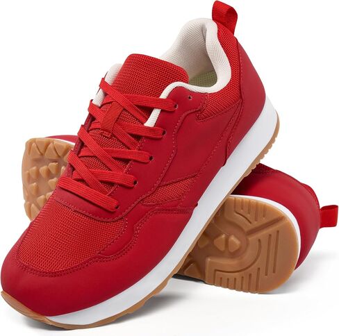 Ecetana Womens Fashion Sneakers Casual Walking Shoes for Everyday Wear | Classic Retro Sneakers Lightweight Lace Up Woman Shoes with Breathable Mesh - Comfortable Memory Foam Insole - Non Slip Sole in Kuwait