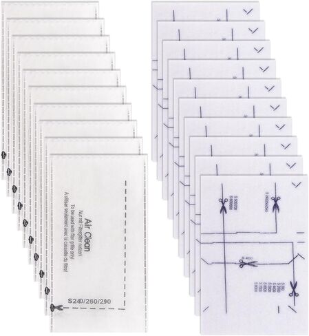 10 + 10 Pack AirClean Filters and Motor Protection Filters Replacement for Miele Vacuum Compact C1 C2 C3, S241 S290 S300i S500 S700 S2 S4 S6 S5 S8 Series in Kuwait