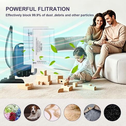 10 + 10 Pack AirClean Filters and Motor Protection Filters Replacement for Miele Vacuum Compact C1 C2 C3, S241 S290 S300i S500 S700 S2 S4 S6 S5 S8 Series in Kuwait