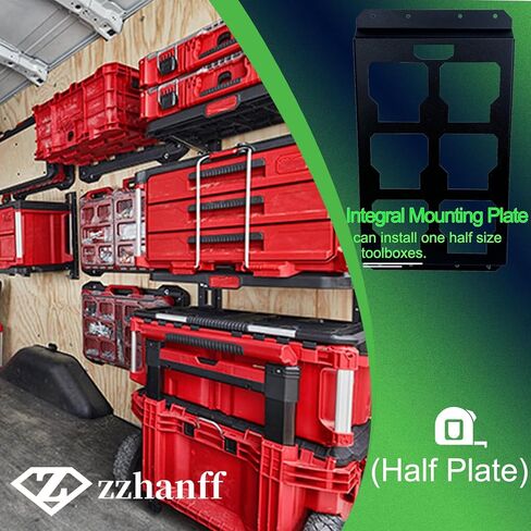 Upgrade Integral Mounting Plate Compatible with Milwaukee Packout, Made of high-Strength Carbon Steel Material, can Withstand up to 110 Lbs of Pressure.(1Pack, Half Plate) in Kuwait