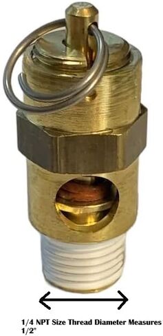 American Made Compressor Safety Valve 1/4 NPT Size X 260 PSI, 220 CFM in Kuwait