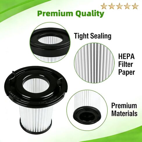 2 Pack Washable HEPA Replacement Filters Compatible with WHALL EV-691 Cordless Vacuum Cleaner Reusable Dust Filter Screen Easy to Install Comes With 1 Pcs of Cleaning Brush in Kuwait