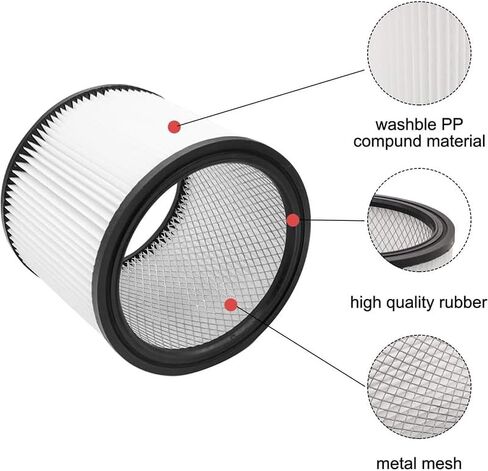 Replacement Filter for Shop Vac 90304, 90350, 90333, 90585, Compatible with Most Wet/Dry Vacuum Cleaners 5 Gallon and Above in Kuwait