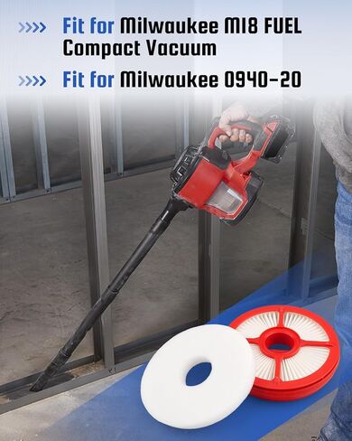 Upgrade 49-90-2012 Wet Dry Vacuum Filter Replacement Fit for Milwaukee M18 Fuel Compact Vacuum in Kuwait