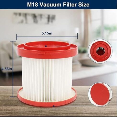 49-90-1900 Wet Dry Vacuum HEPA Filter Replacement Fits Milwaukee Cordless Vacuum 0780-20 0880-20 0960-21 0960-20 in Kuwait