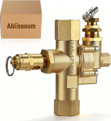 49816283C Pilot Check Calve Unloader for Ingersoll Rand T30 Gas Powered Air Compressors,145-175 PSI, 5/8" Inverted Flare Inlet X 1/2" Female NPT Outlet, 1/8" Female NPT Throttle Control Valve Port in Kuwait