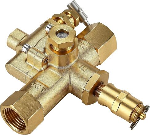 49816283C Pilot Check Calve Unloader for Ingersoll Rand T30 Gas Powered Air Compressors,145-175 PSI, 5/8" Inverted Flare Inlet X 1/2" Female NPT Outlet, 1/8" Female NPT Throttle Control Valve Port in Kuwait