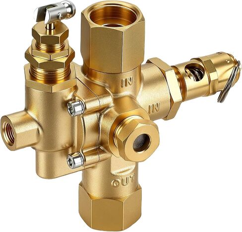 49816283C Pilot Check Calve Unloader for Ingersoll Rand T30 Gas Powered Air Compressors,145-175 PSI, 5/8" Inverted Flare Inlet X 1/2" Female NPT Outlet, 1/8" Female NPT Throttle Control Valve Port in Kuwait