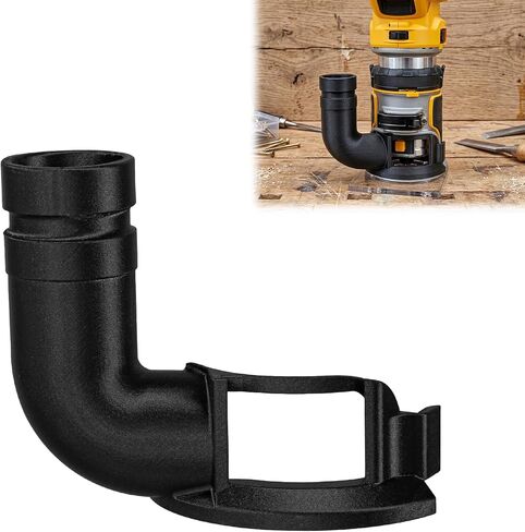 Dust Collection Port Adapter compatible with DeWalt DCW600 Palm Router, Router Dust Hood Attachment, Vacuum Connector for Woodworking Router Accessories in Kuwait
