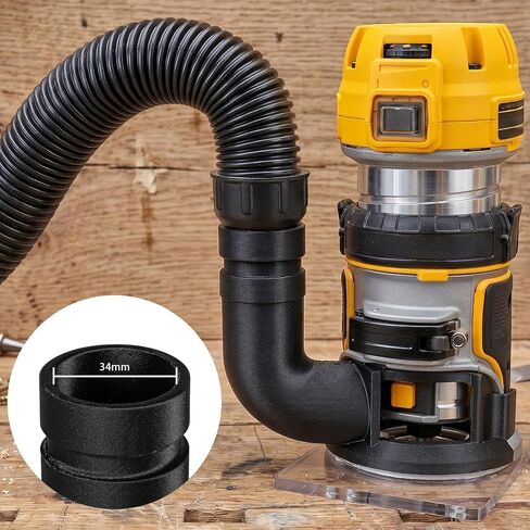 Dust Collection Port Adapter compatible with DeWalt DCW600 Palm Router, Router Dust Hood Attachment, Vacuum Connector for Woodworking Router Accessories in Kuwait