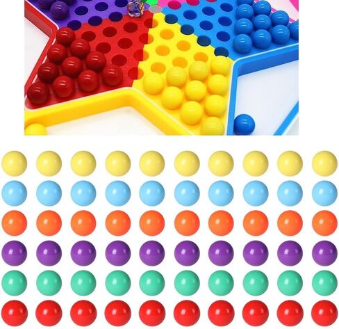 Laviesto Game Replacement Balls for Chinese Checker, 60 Pcs Solid Color Replacement Marbles for Chinese Checkers, Marble Run, Marbles Game(5/8 Inch/6 Colors) in Saudi Arabia