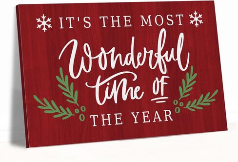 aehie عيد الميلاد جدار الفن ديكور، زينة جدار عيد الميلاد، مزرعة عيد الميلاد ديكور مؤطرة قماش جدار الفن لمطبخ المكتب، إنه الوقت الأكثر روعة من العام جدار ديكور 11x14 in Kuwait