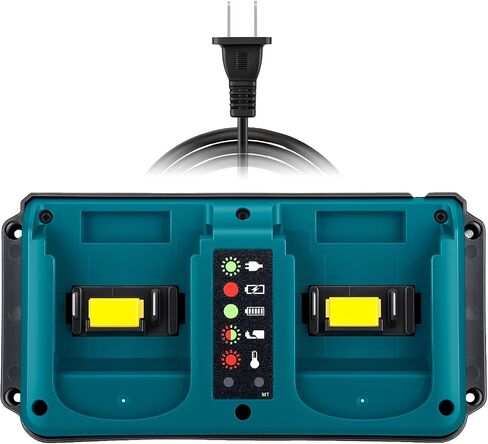 Charger Station Dual Port for Dewalt 20V Max Battery, Tools Chargers Replacement for Dewalt 14.4V/20V Batteries DCB206 DCB204 DCB208 DCB200 DCB201 DCB140 DCB141 in Kuwait