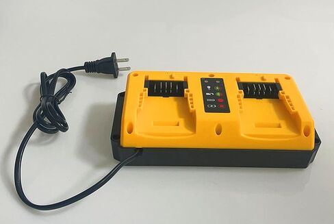 Battery Charger Replacement for Dewalt 20V/60V Max Battery DCB102 DCB206 DCB205 DCB204 DCB200 DCB612 DCB609,Dual Battery Charger Compatible with Dewalt 20V, Yellow in Kuwait