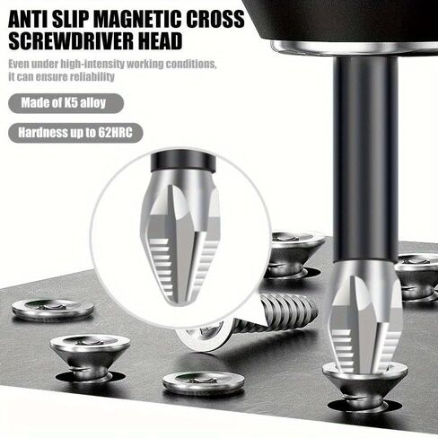4Pcs Bits Impact,Magnetic Anti Slip Impact Screwdriver Bits Set,PH2 Premium S2 Alloy Steel 1/4" Super-Hard Hex Shank for Impact Drivers,Professional & DIY Use,0.98in,1.97in,2.56in,2.76in in Kuwait