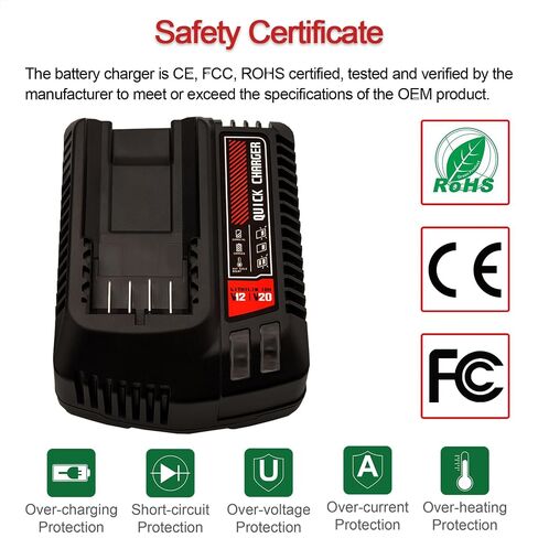 CMCB104 Charger Compatible with Craftsman 20V Lithium Battery CMCB101 CMCB201 CMCB202 CMCB204 CMCB205 CMCB209 V20 Series Batteries, Replacement for 20v Battery Charger CMCB100 CMCB102 CMCB124 in Kuwait