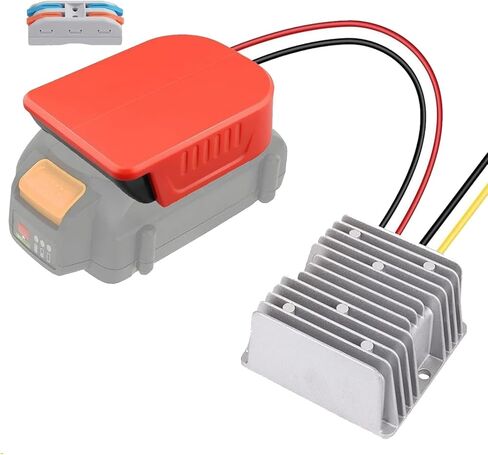 DC 18V to 12V Step Down Converter for Worx 20V 6PIN Battery 15A 180W for Worx Adapter for Power Wheel Converter with Upgraded Low Voltage Protection for Golf Rc Car Truck Light in Kuwait