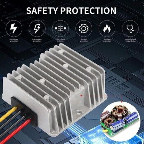 DC 18V to 12V Step Down Converter for Worx 20V 6PIN Battery 15A 180W for Worx Adapter for Power Wheel Converter with Upgraded Low Voltage Protection for Golf Rc Car Truck Light in Kuwait