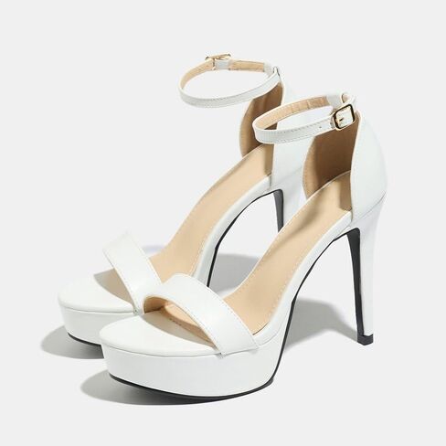 Ladies' round toe high-heeled shoes with suspenders and slim heels sandals | Summer new open toe sports shoes, simple and fashionable slippers, adjustable ankle strap buckle casual shoes, single shoe in Saudi Arabia