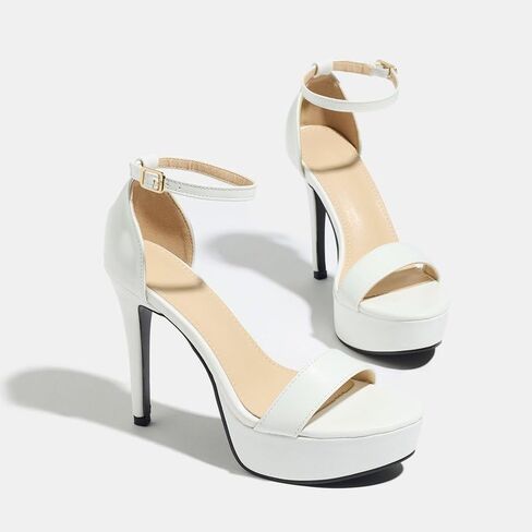 Ladies' round toe high-heeled shoes with suspenders and slim heels sandals | Summer new open toe sports shoes, simple and fashionable slippers, adjustable ankle strap buckle casual shoes, single shoe in Saudi Arabia
