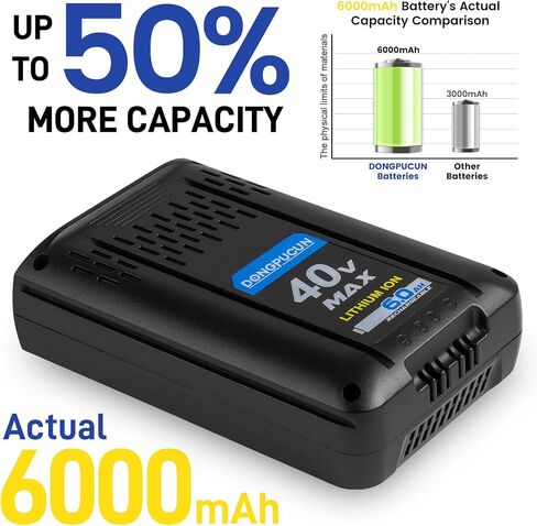 Upgrade 40V 6.0Ah Battery and Charger Kit for Kobalt 40V Max Battery with Compact Portable Charger for Kobalt 40V Lithium Batteries in Kuwait