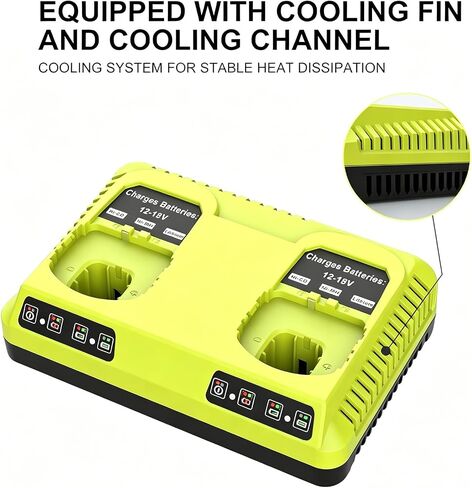 P117 Replacement for Ryobi 18V Charger, Dual Chemistry 12-18V Charger Compatible for Ryobi Battery P100 P101 P102 P103 P105 P107 P108 P200 in Kuwait