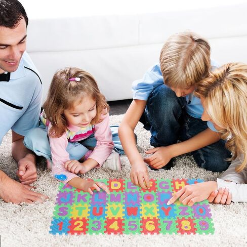 Toyvian 36pcs Number Alphabet Alphabet Puzzle Floor Mat for Baby Baby Foam Play Mat Mat for Kids, Alphabet Mat Play Mats for Babies and Toddlers in Saudi Arabia