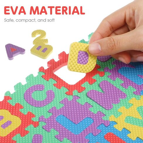 Toyvian 36pcs Number Alphabet Alphabet Puzzle Floor Mat for Baby Baby Foam Play Mat Mat for Kids, Alphabet Mat Play Mats for Babies and Toddlers in Saudi Arabia
