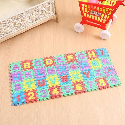 Toyvian 36pcs Number Alphabet Alphabet Puzzle Floor Mat for Baby Baby Foam Play Mat Mat for Kids, Alphabet Mat Play Mats for Babies and Toddlers in Saudi Arabia