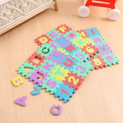 Toyvian 36pcs Number Alphabet Alphabet Puzzle Floor Mat for Baby Baby Foam Play Mat Mat for Kids, Alphabet Mat Play Mats for Babies and Toddlers in Saudi Arabia