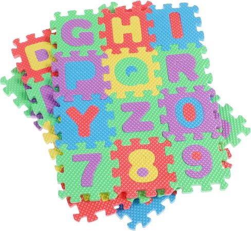 Toyvian 36pcs Number Alphabet Alphabet Puzzle Floor Mat for Baby Baby Foam Play Mat Mat for Kids, Alphabet Mat Play Mats for Babies and Toddlers in Saudi Arabia